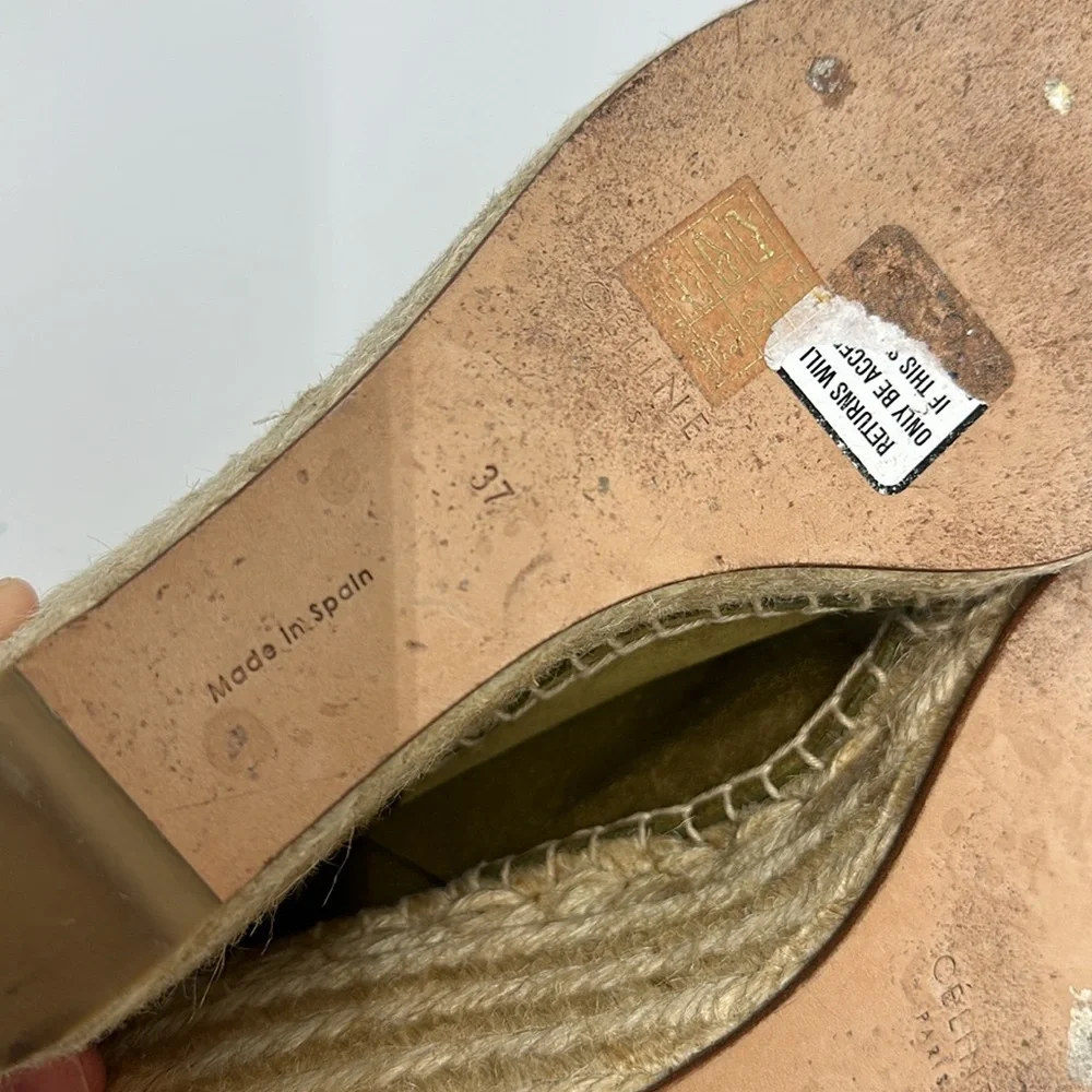 CELINE WEDGE ESPADRILLE SANDALS - Picture 14 of 14